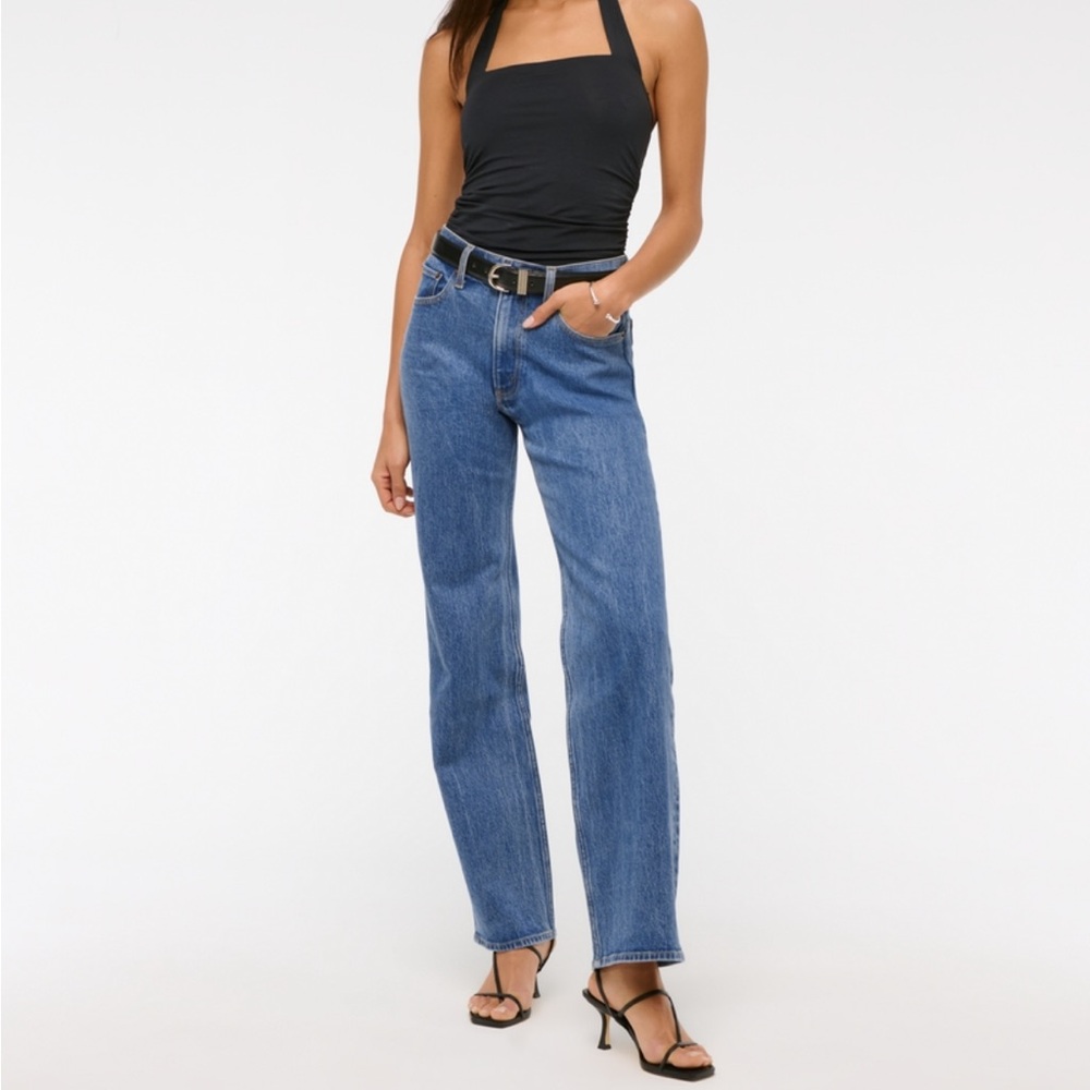 Abercrombie The High Rise 90’s Relaxed Jean in Medium Marble